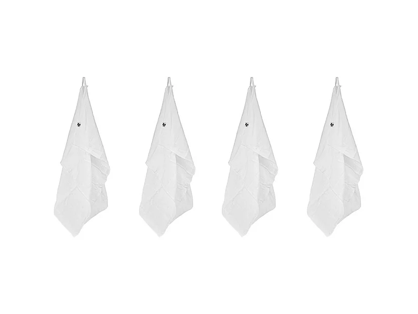 Lot de 4 essuie-mains 50 x 70 cm en double gaze de coton blanc - PEPA