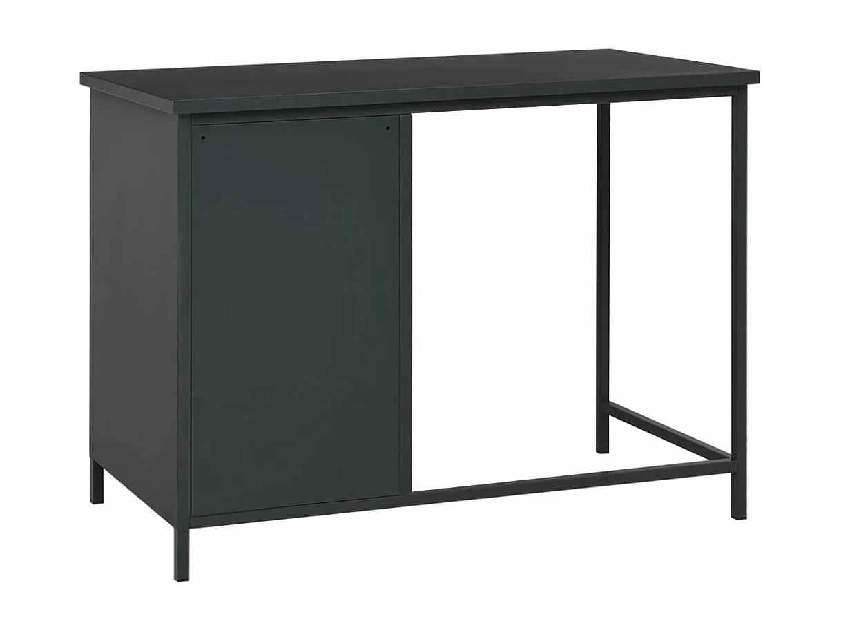 Bureau industriel avec tiroirs Anthracite 105x52x75 cm Acier