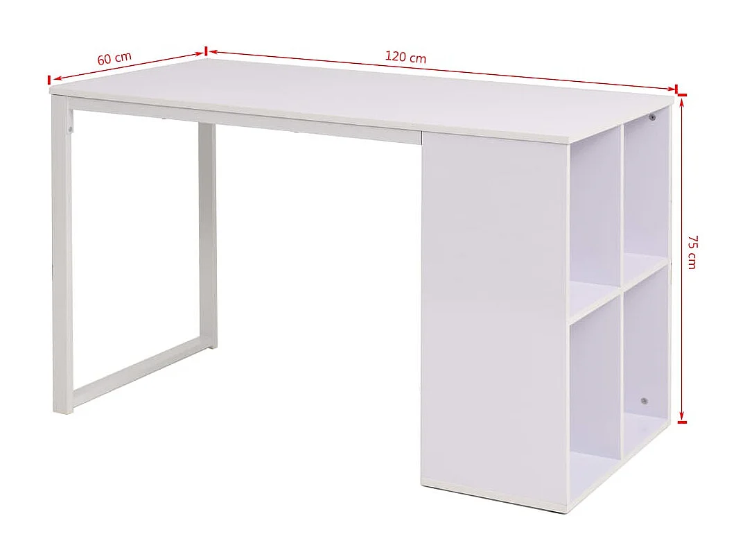 Schreibtisch 120×60×75 cm Weiß