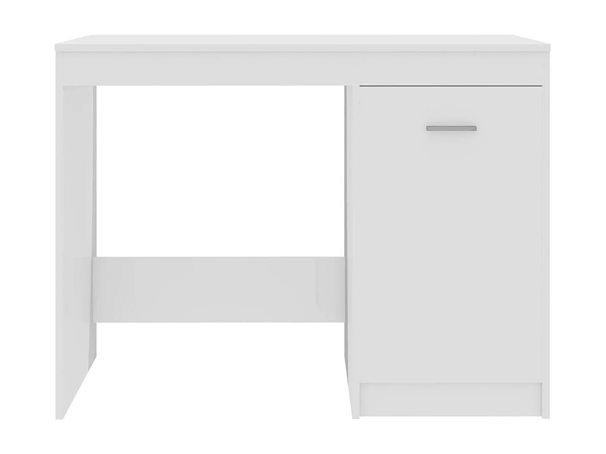 Bureau Blanc brillant 100x50x76 cm Bois d’ingénierie
