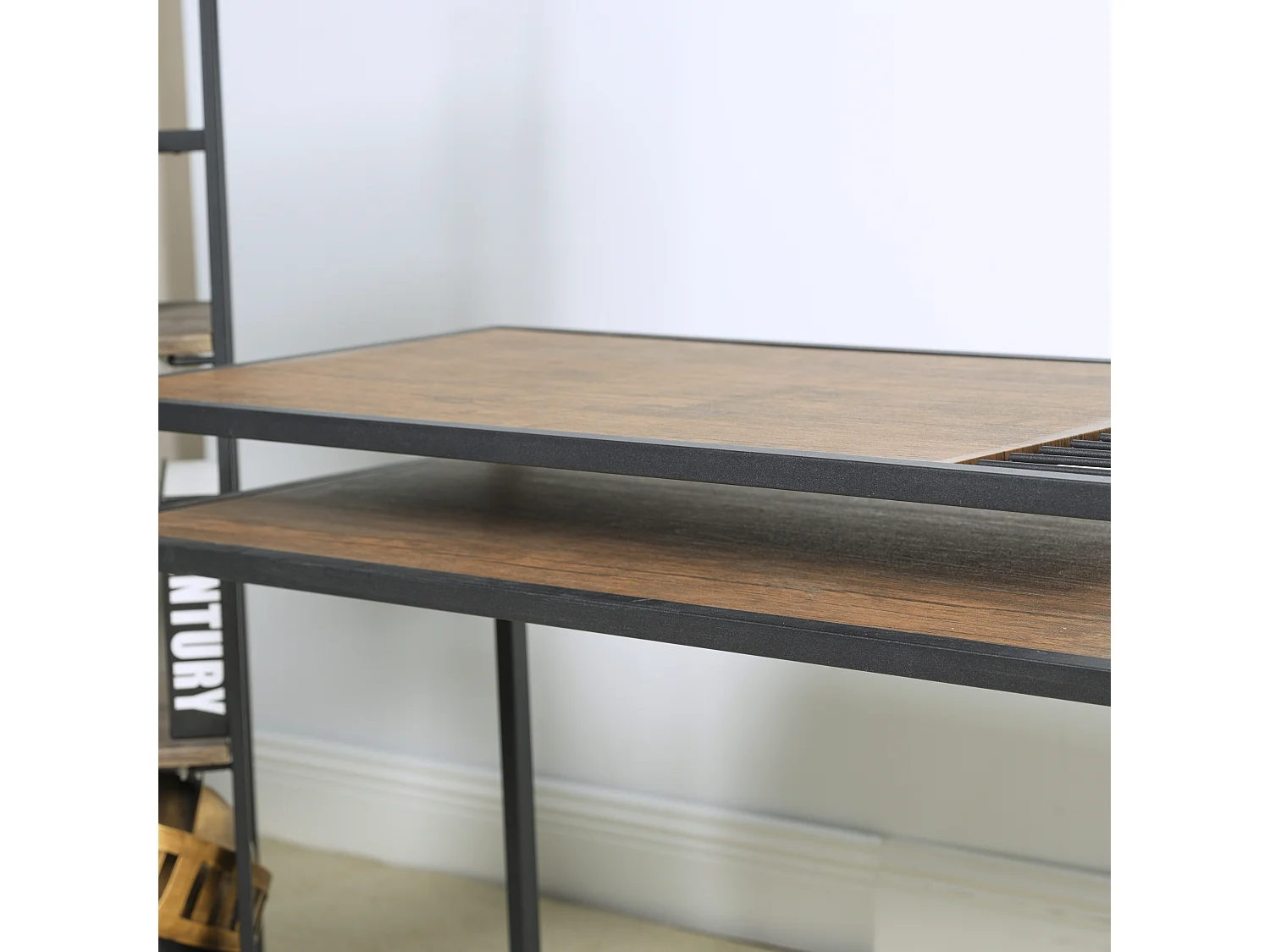 Bureau compact industriel avec rangement porte revue 110x47 LINE ALFI A