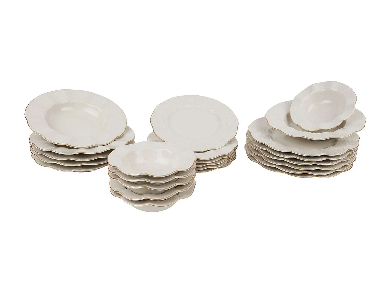 Service de table en porcelaine Jeanne 24 pièces