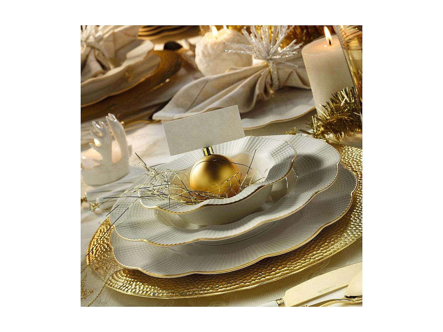 Service de table en porcelaine Jeanne 24 pièces