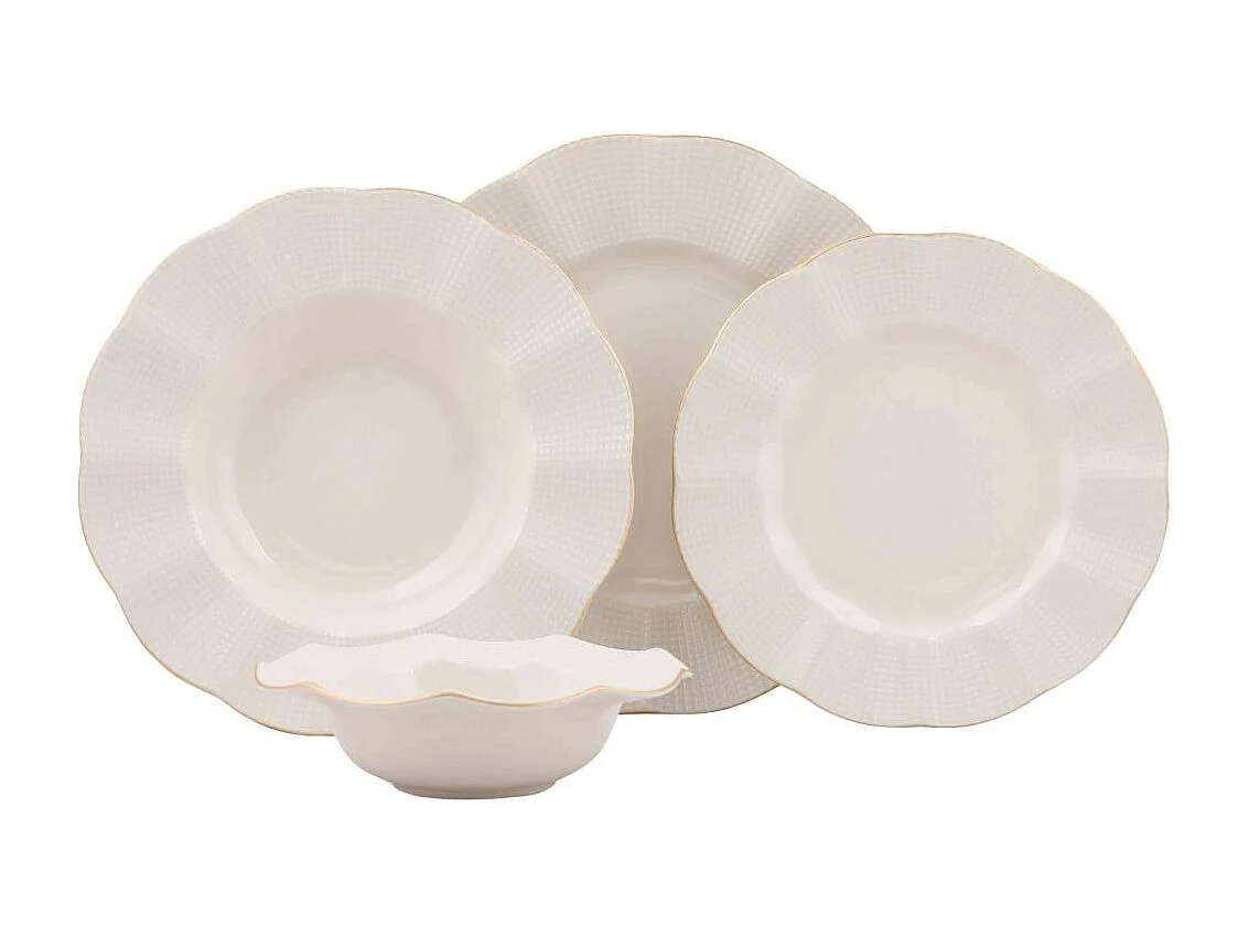 Service de table en porcelaine Jeanne 24 pièces