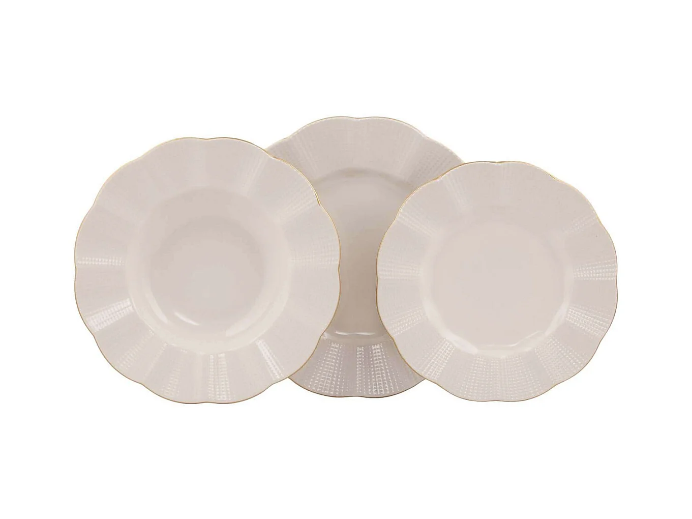 Service de table en porcelaine Gold 18 pièces