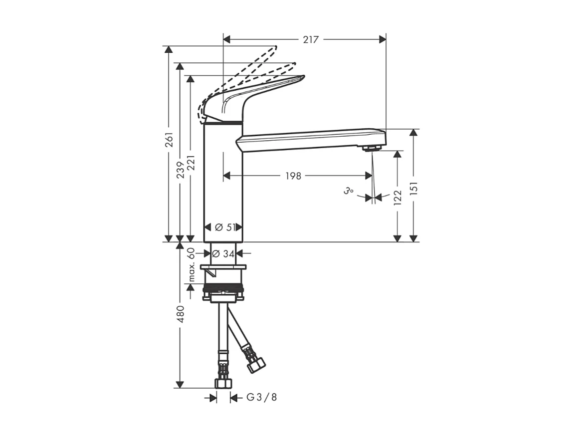 Robinet de cuisine HANSGROHE Focus M42 120 CoolStart chromé + nettoyant Briochin
