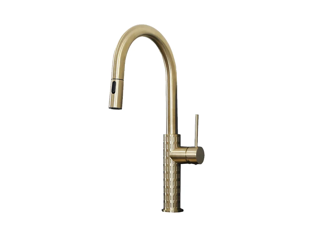 Architek mitigeur évier douchette extractible or brossé - Essebagno
