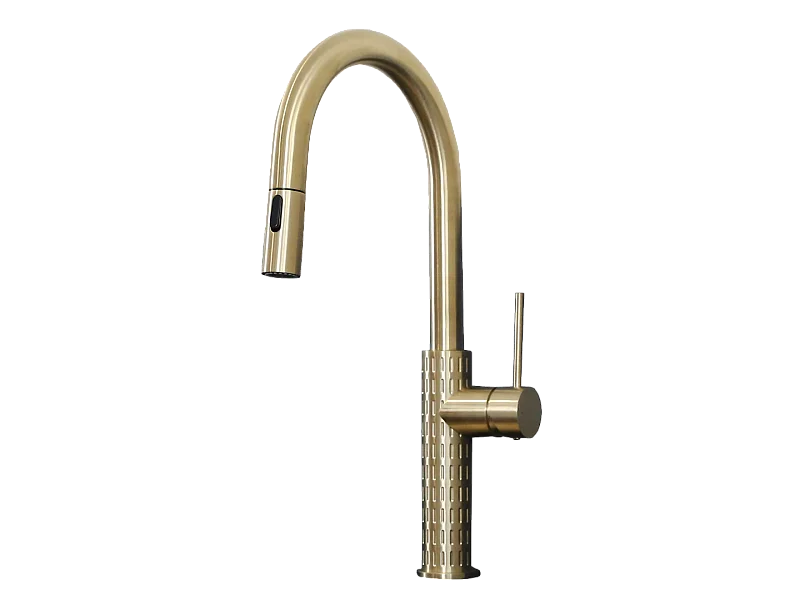 Architek mitigeur évier douchette extractible or brossé - Essebagno