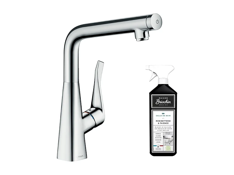 Robinet de cuisine HANSGROHE Metris Select M71 320 chromé + nettoyant Briochin