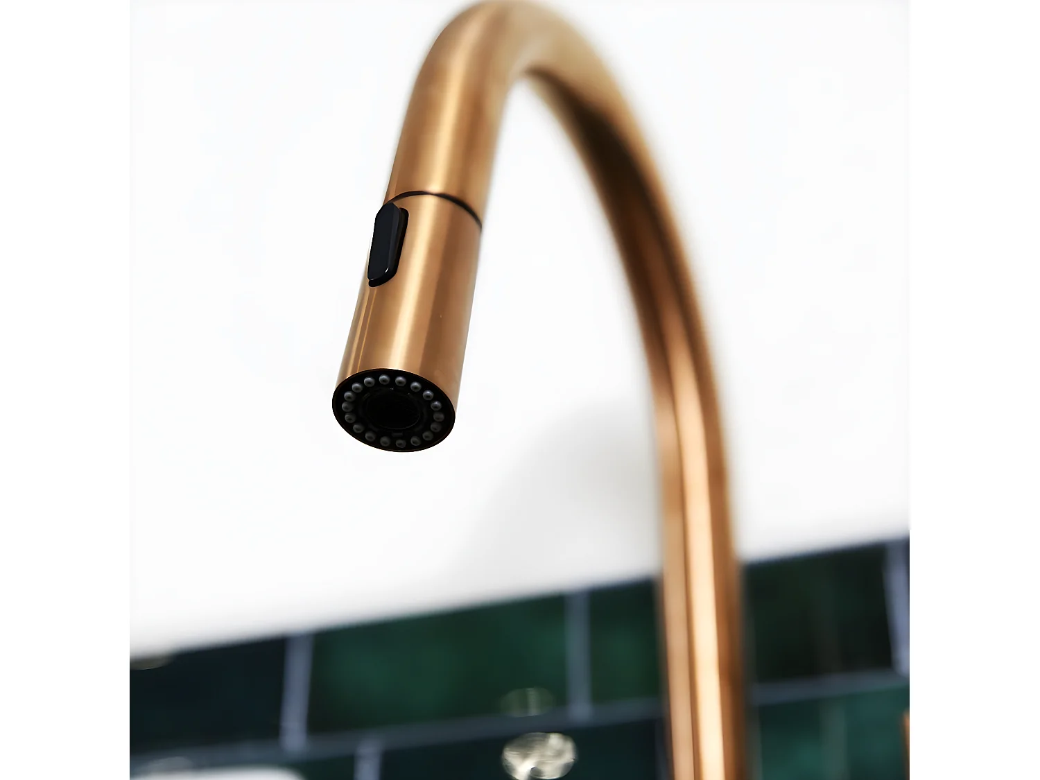 Architek Spültischmischer Ausziehbare Handbrause Kupfer gebürstet Essebagno