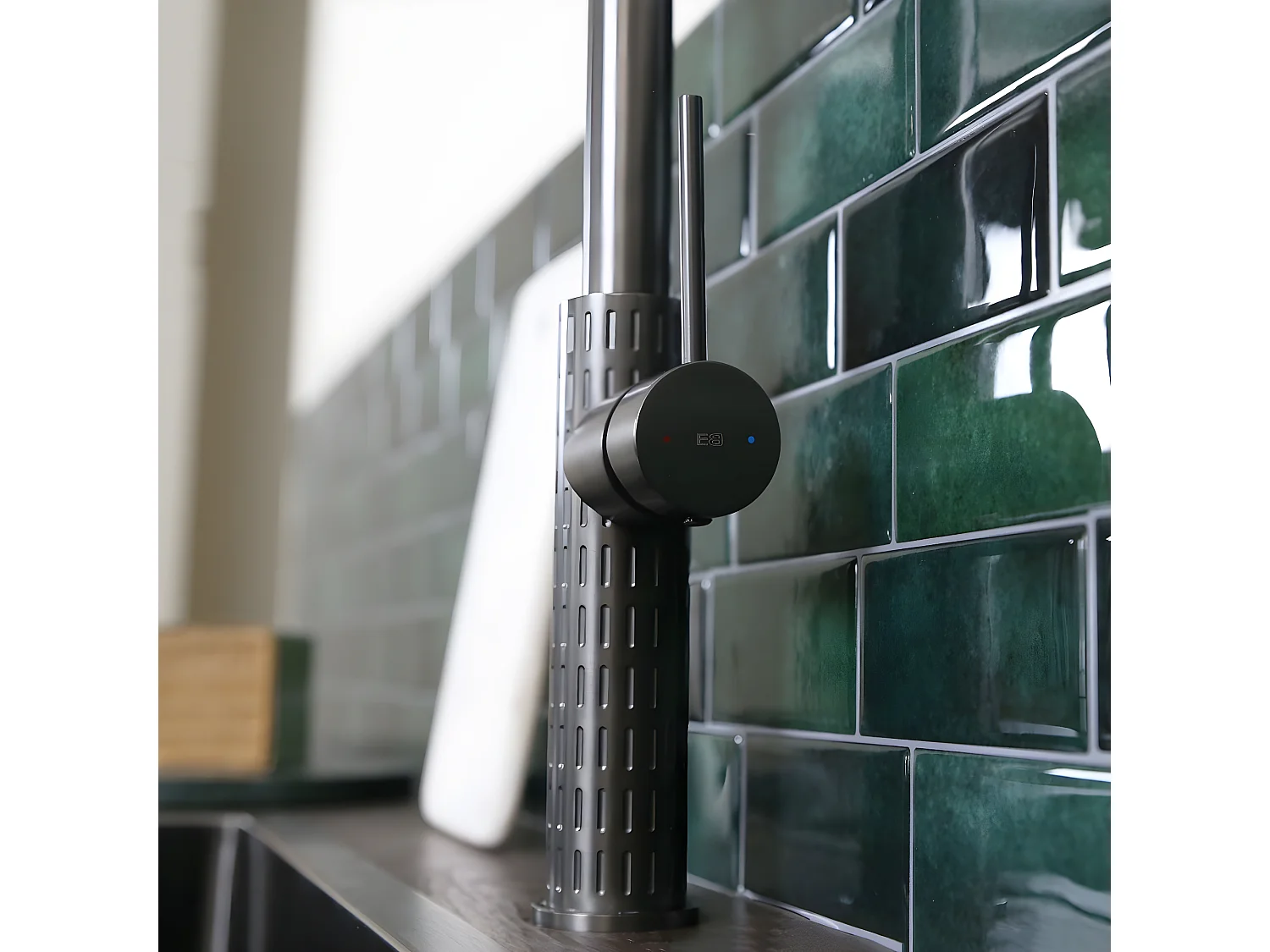 Architek Spültischmischer Ausziehbare Handbrause Kupfer gebürstet Essebagno