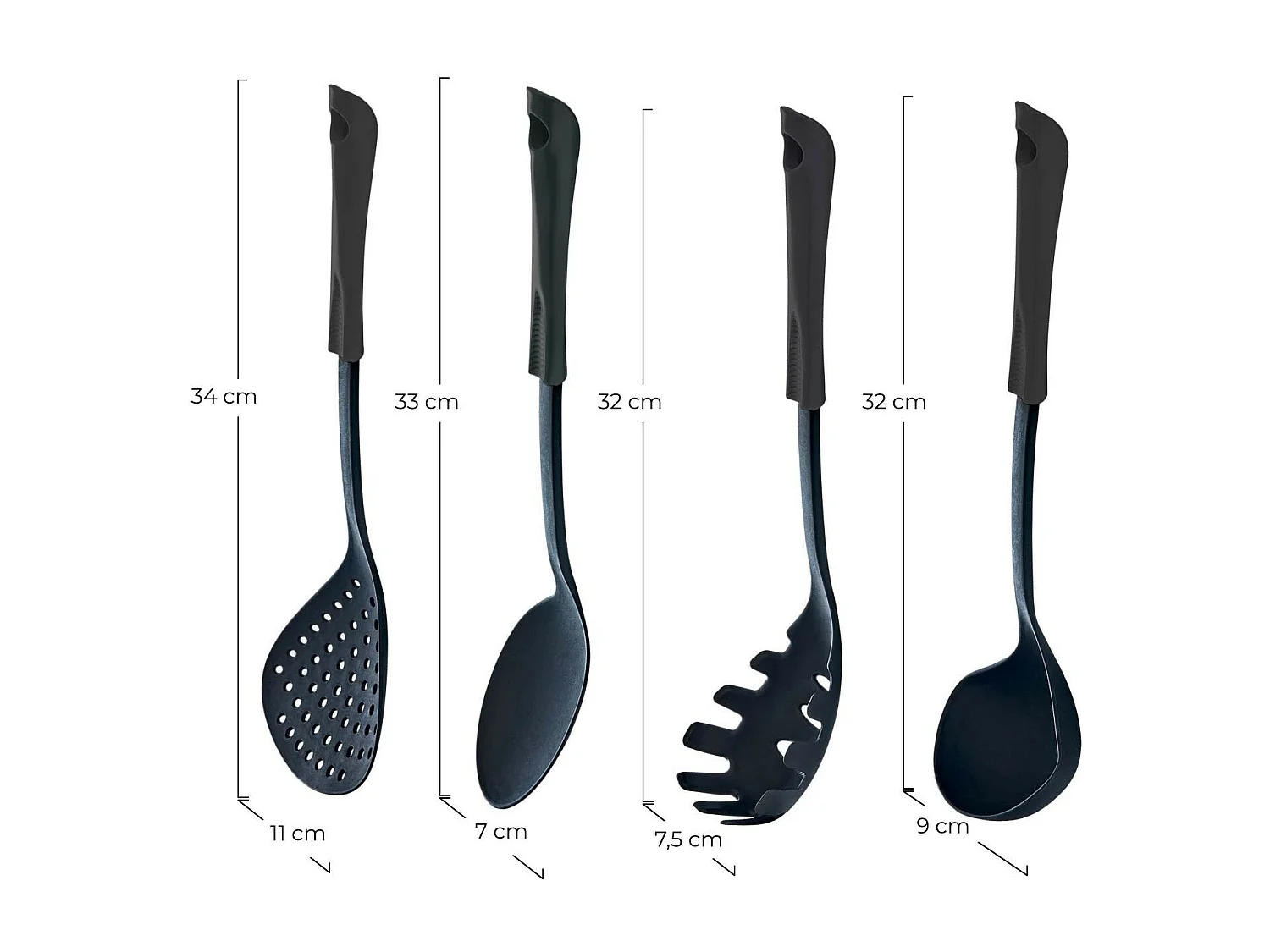 Ensemble de 4 ustensiles de cuisine différentes couleurs 7house