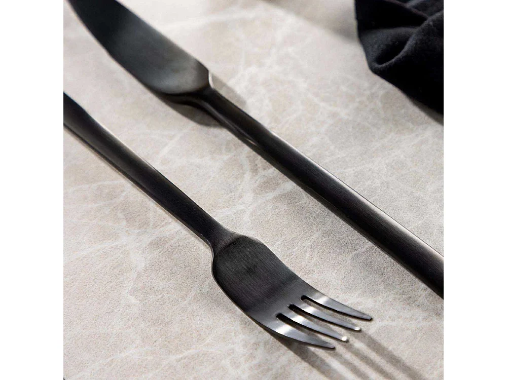 Ménagère en Inox 24 Pièces "Wabi" 22cm Noir