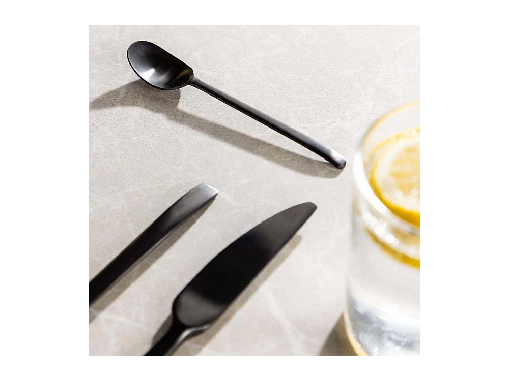 Juego de cubiertos WabiSabi 24 piezas acero inoxidable negro.