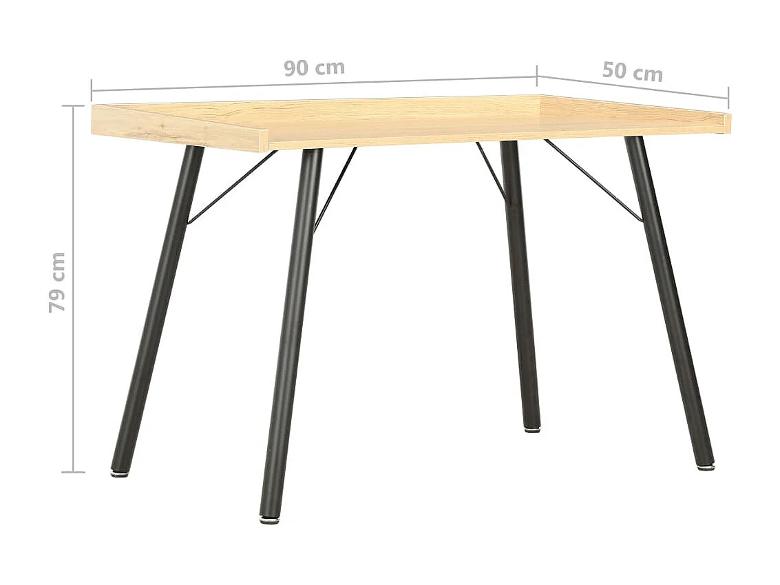 Bureau 90x50x79 cm eikenkleurig