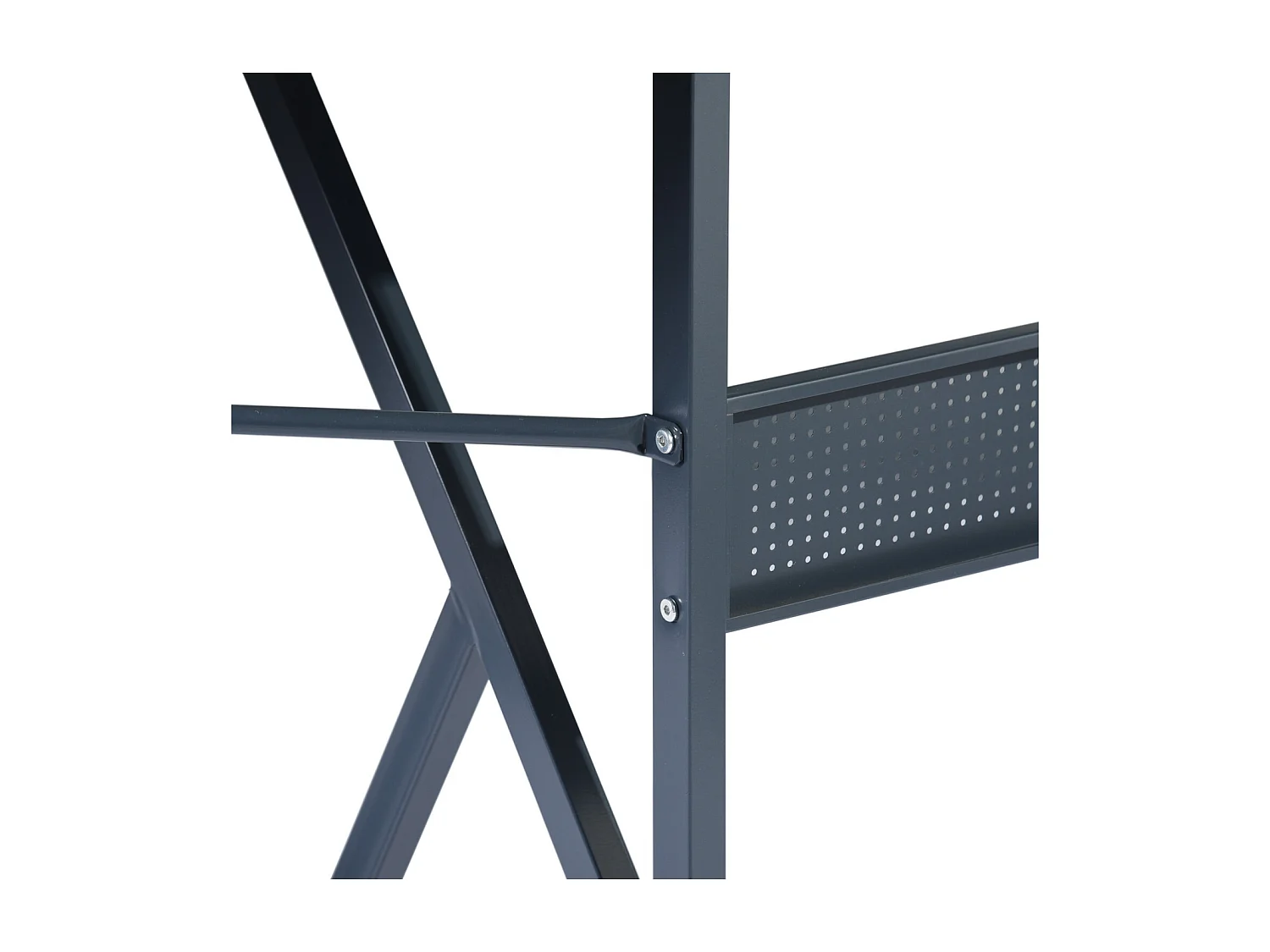 Bureau d'angle effet bois noir structure métallique ALISSON