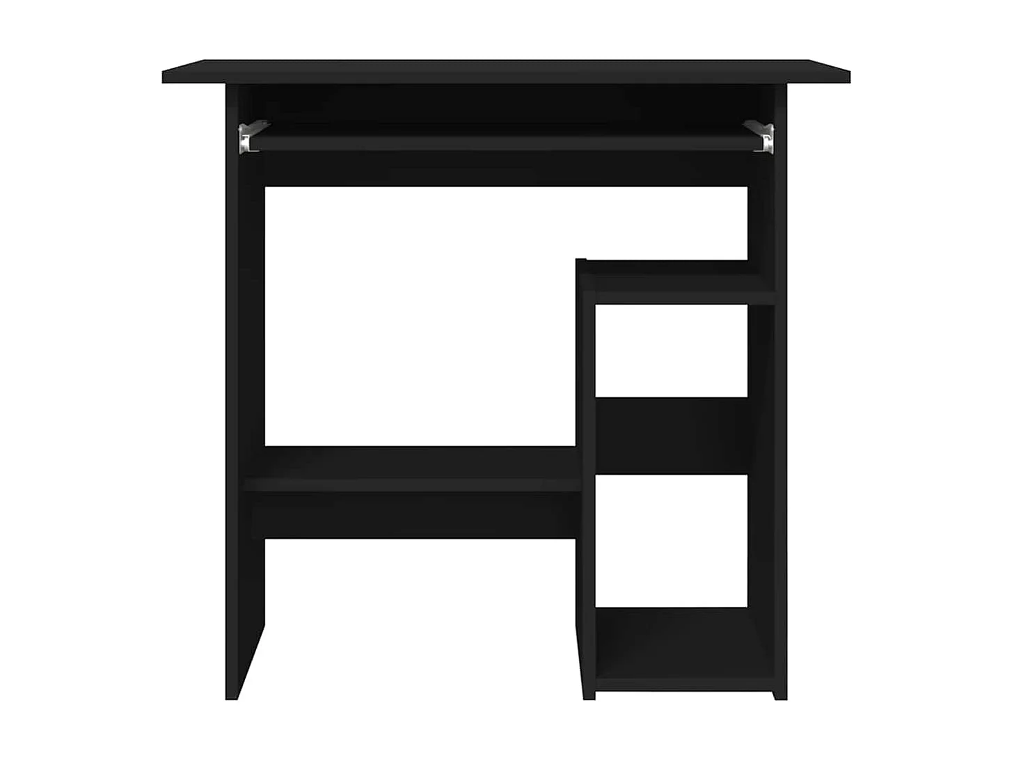 Bureau Noir 80x45x74 cm Bois d’ingénierie