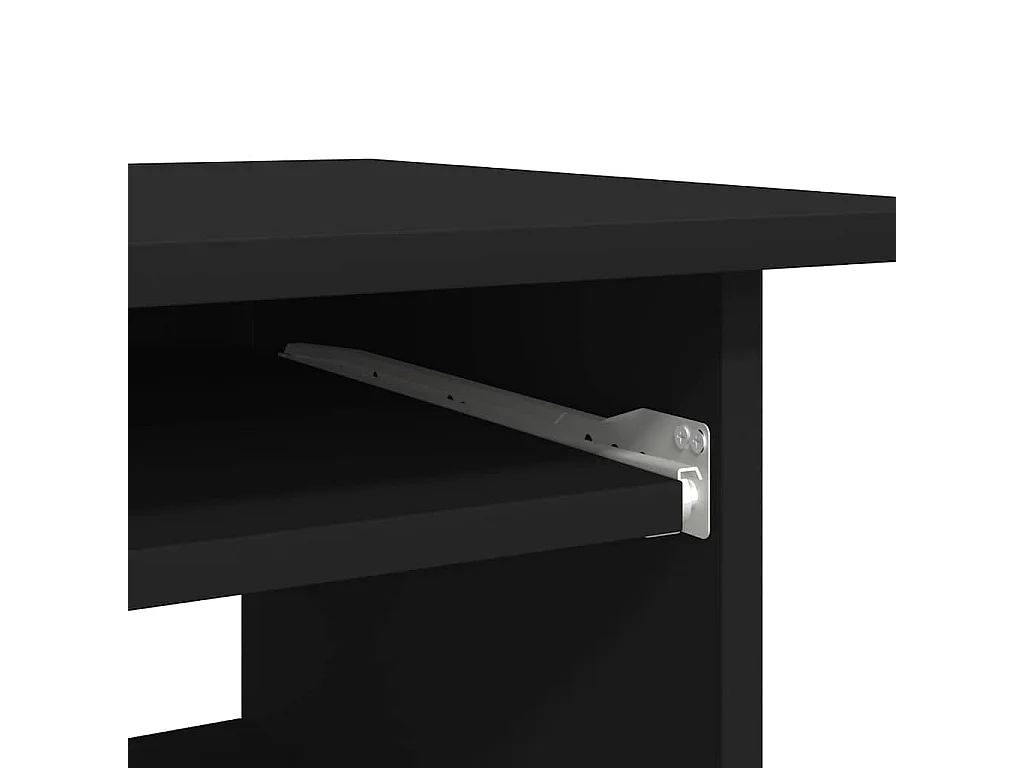 Bureau Noir 80x45x74 cm Bois d’ingénierie