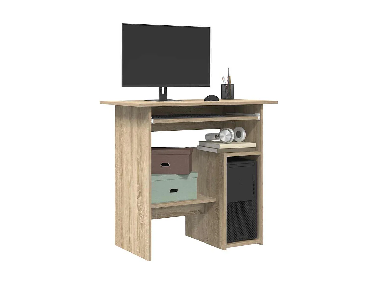 Bureau Chêne sonoma 80x45x74 cm Bois d’ingénierie