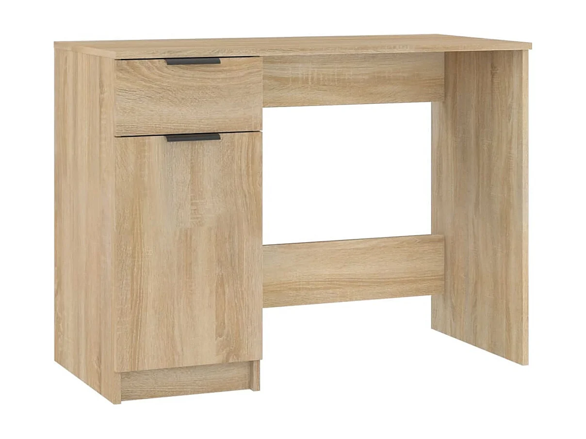 Bureau 100x50x75 cm bewerkt hout sonoma eikenkleurig