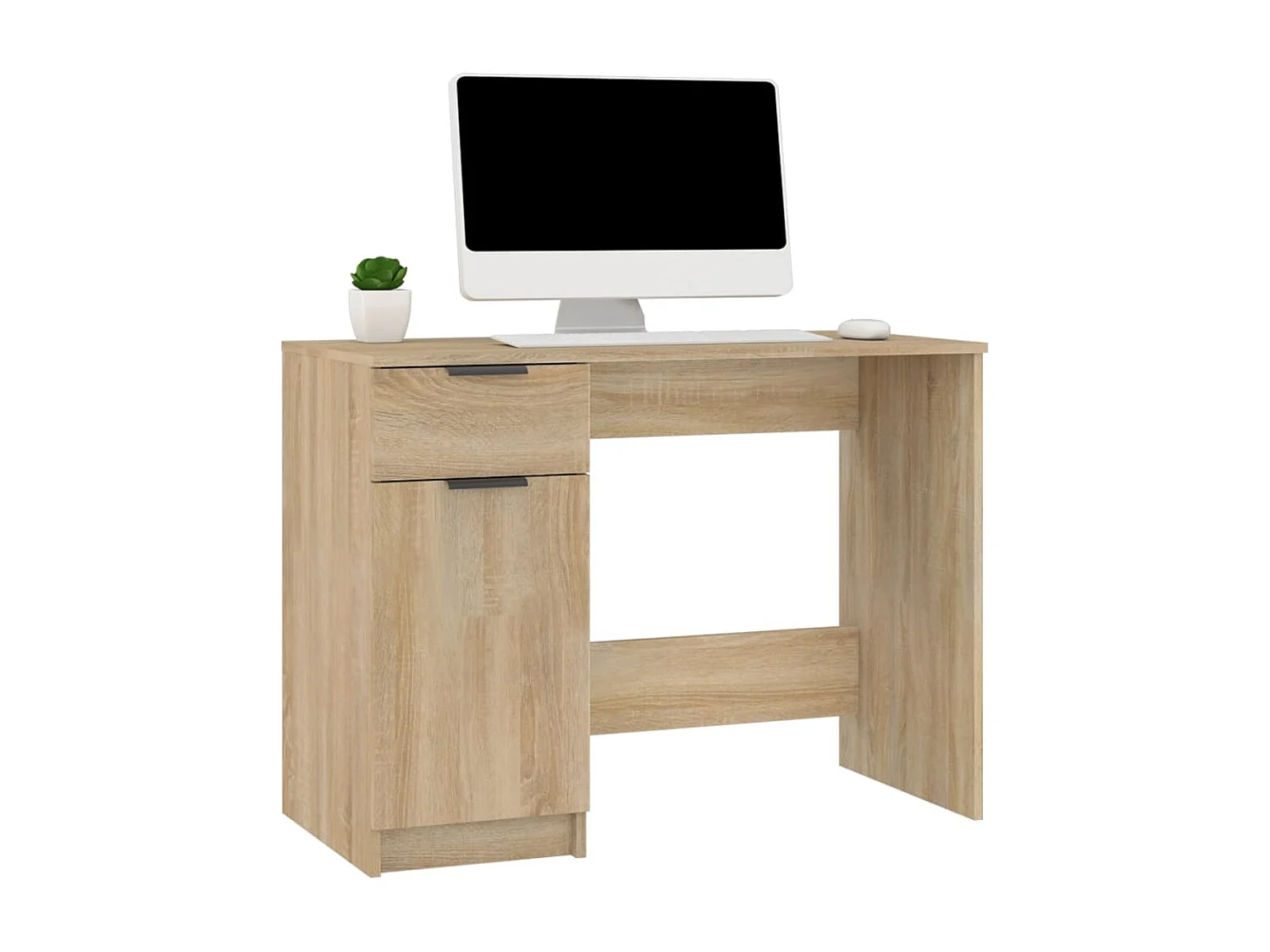 Bureau 100x50x75 cm bewerkt hout sonoma eikenkleurig