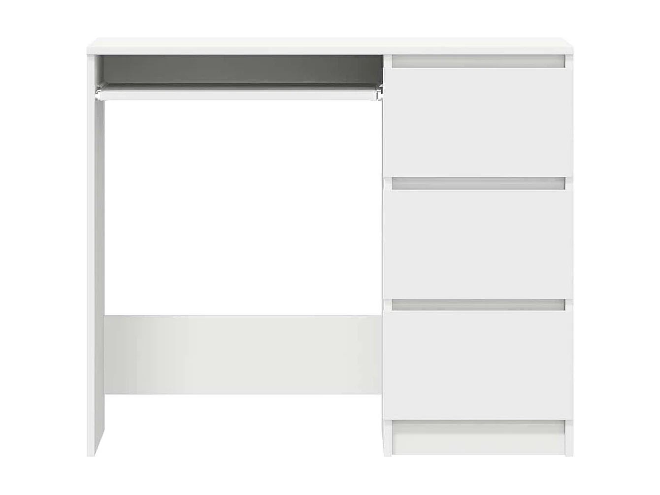 Bureau 90x45x76 cm bewerkt hout wit