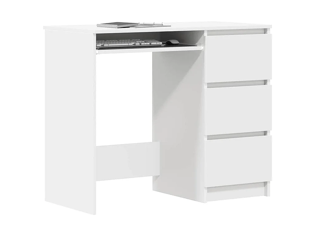 Bureau Blanc 90x45x76 cm Bois d’ingénierie