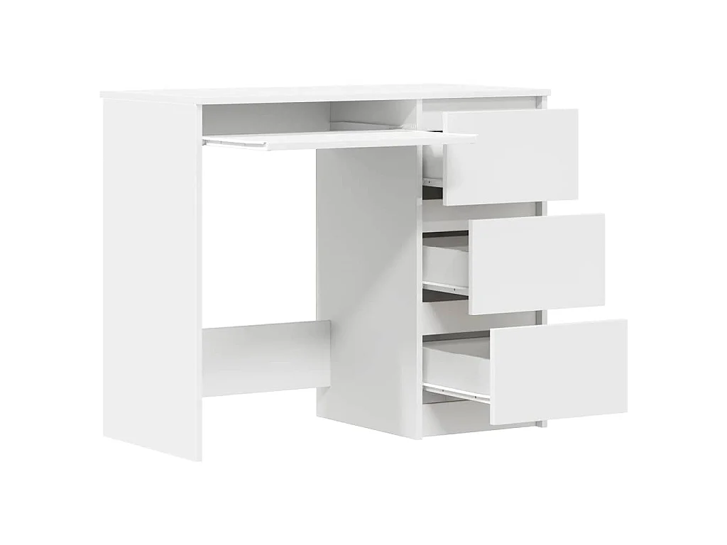 Bureau Blanc 90x45x76 cm Bois d’ingénierie