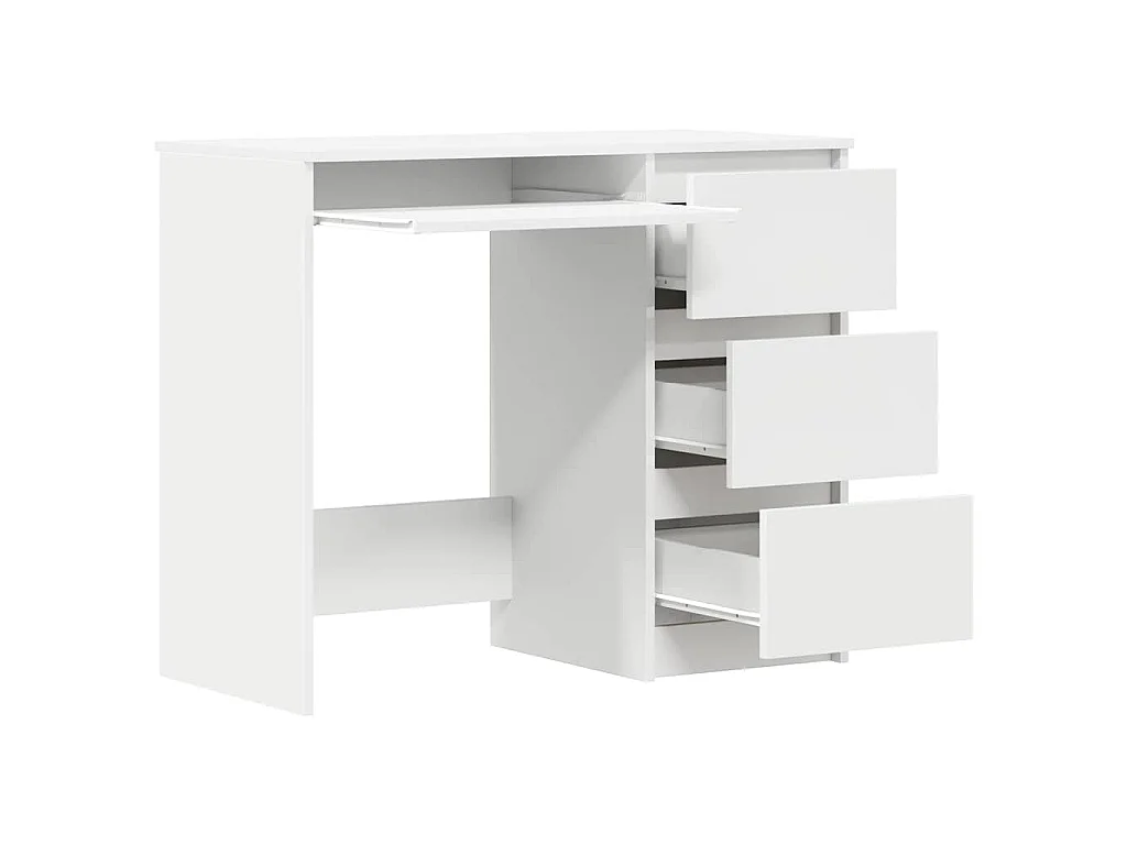 Schreibtisch Weiß 90x45x76 cm Holzwerkstoff