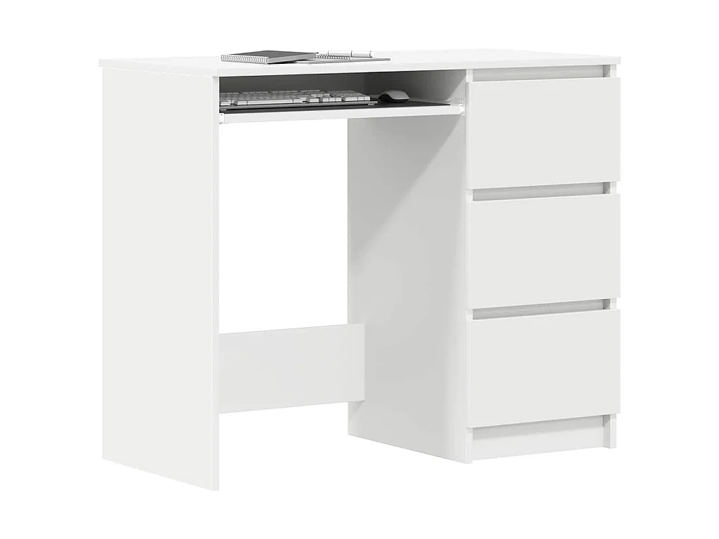 Schreibtisch Weiß 90x45x76 cm Holzwerkstoff