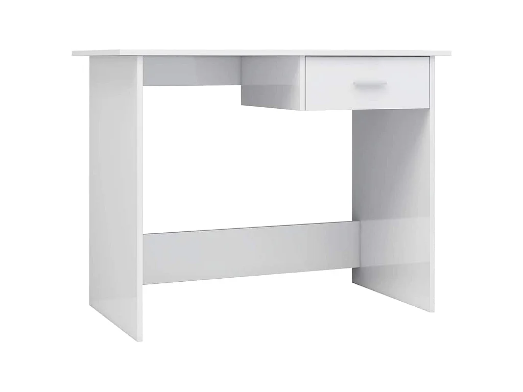 Secretária 100x50x76 cm contraplacado branco brilhante