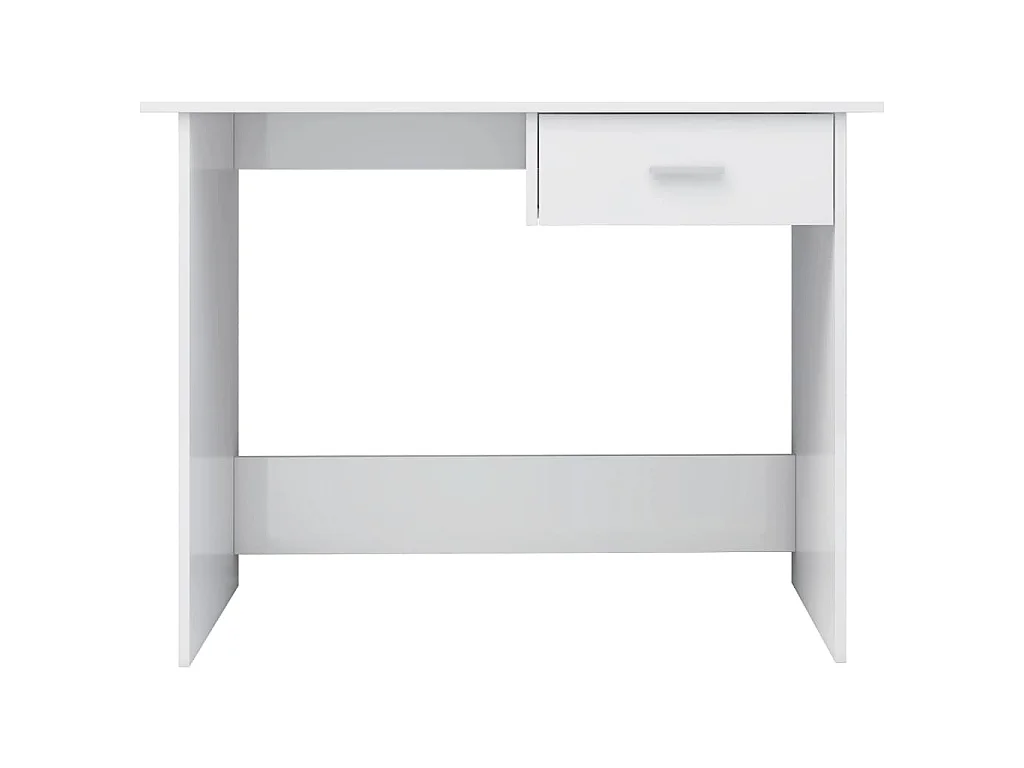 Secretária 100x50x76 cm contraplacado branco brilhante