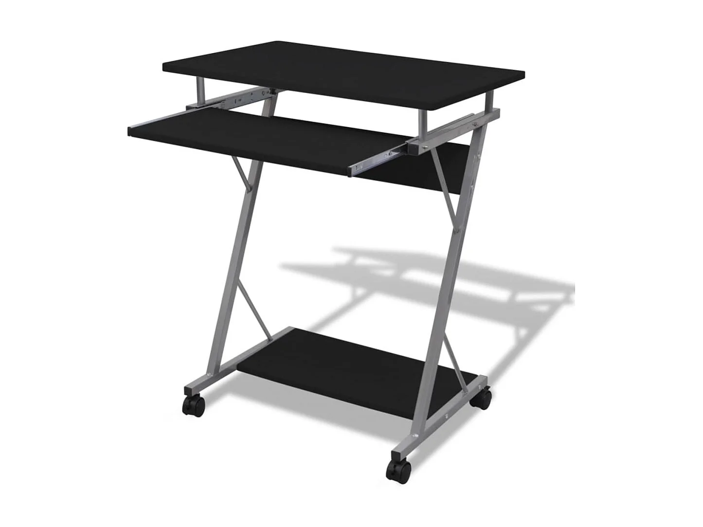 Studenten computerbureau 60 x 40 x 74 cm (zwart)