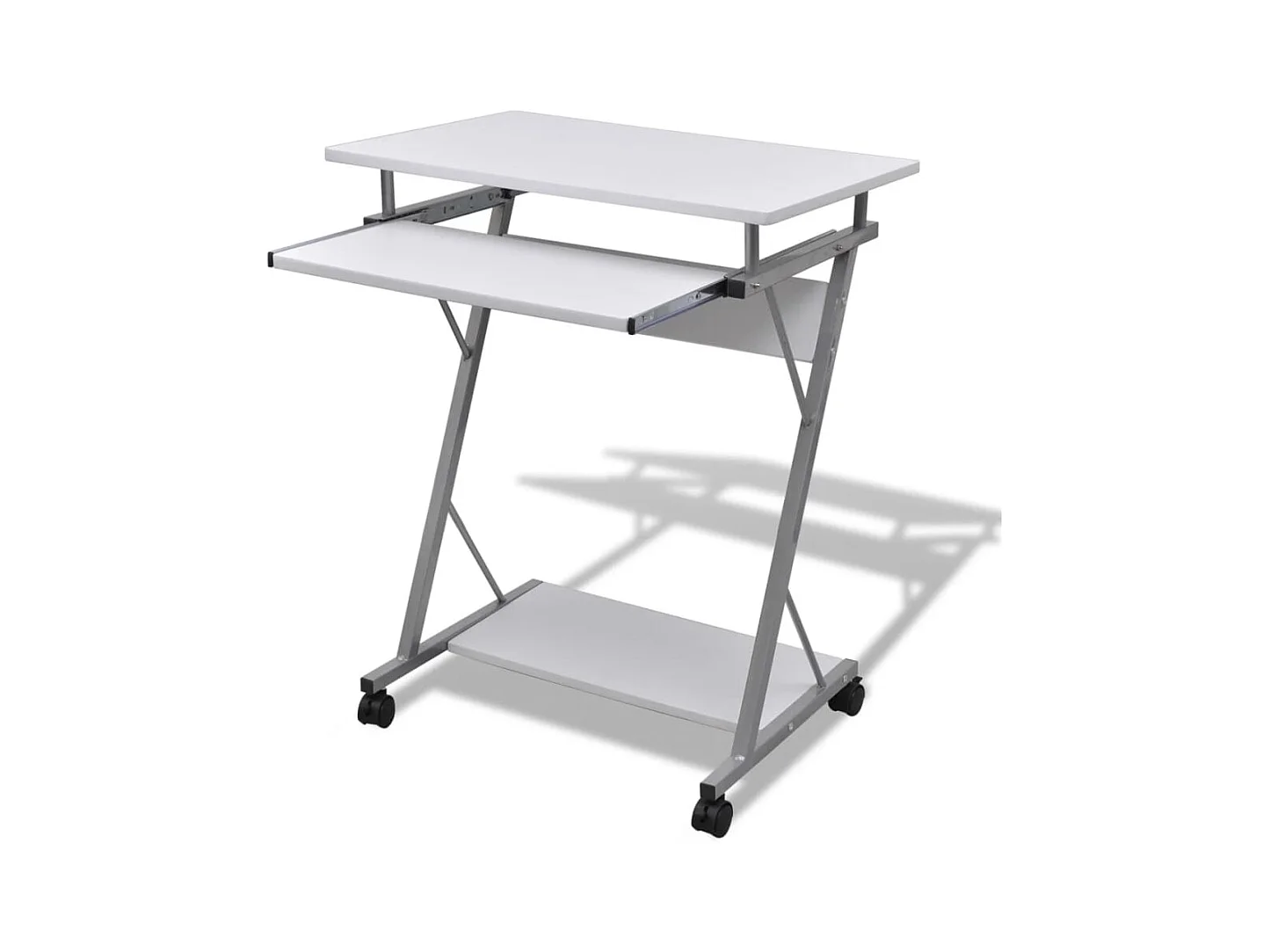 Studenten computerbureau 60 x 40 x 74 cm (wit)