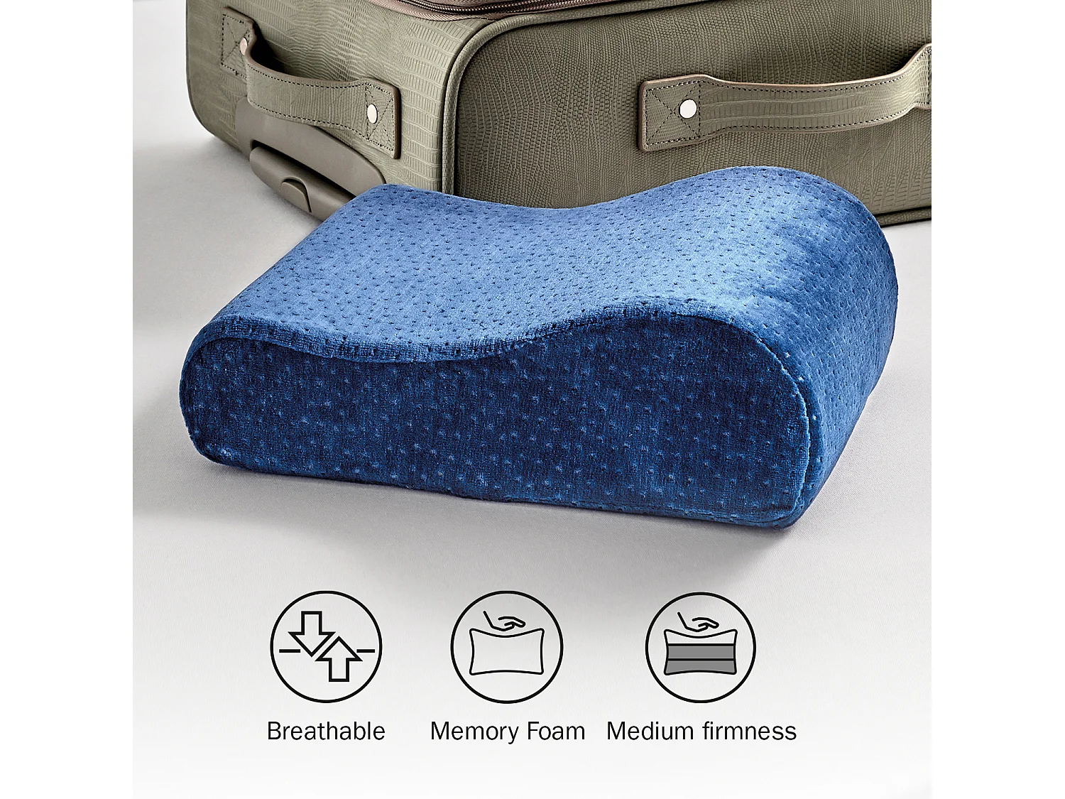 Oreiller de voyage viscoélastique ergonomique pour le soutien de la nuque