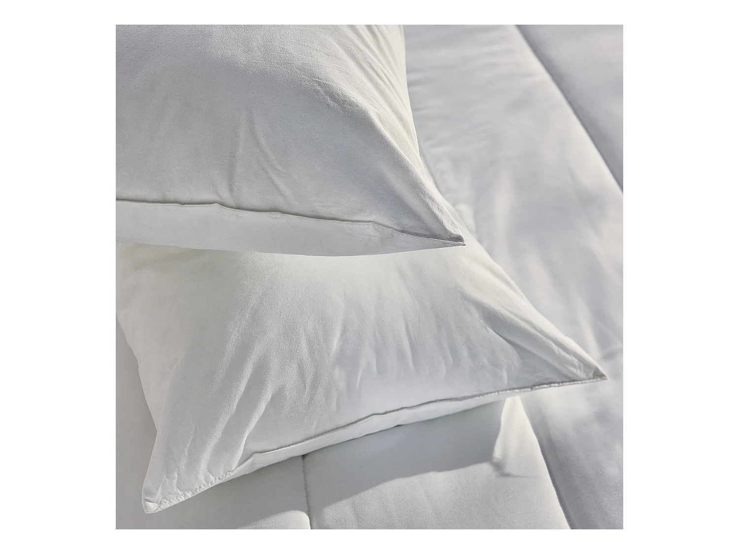 Oreiller en fibre avec gel, tissu extérieur en coton, très doux