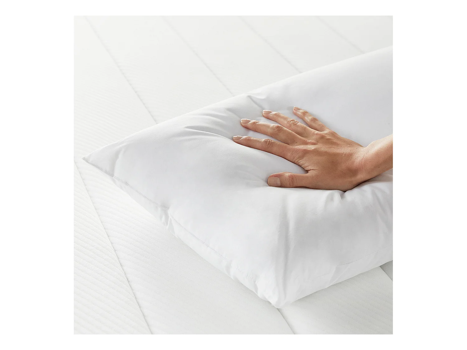 Oreiller en fibre avec gel, tissu extérieur en coton, très doux