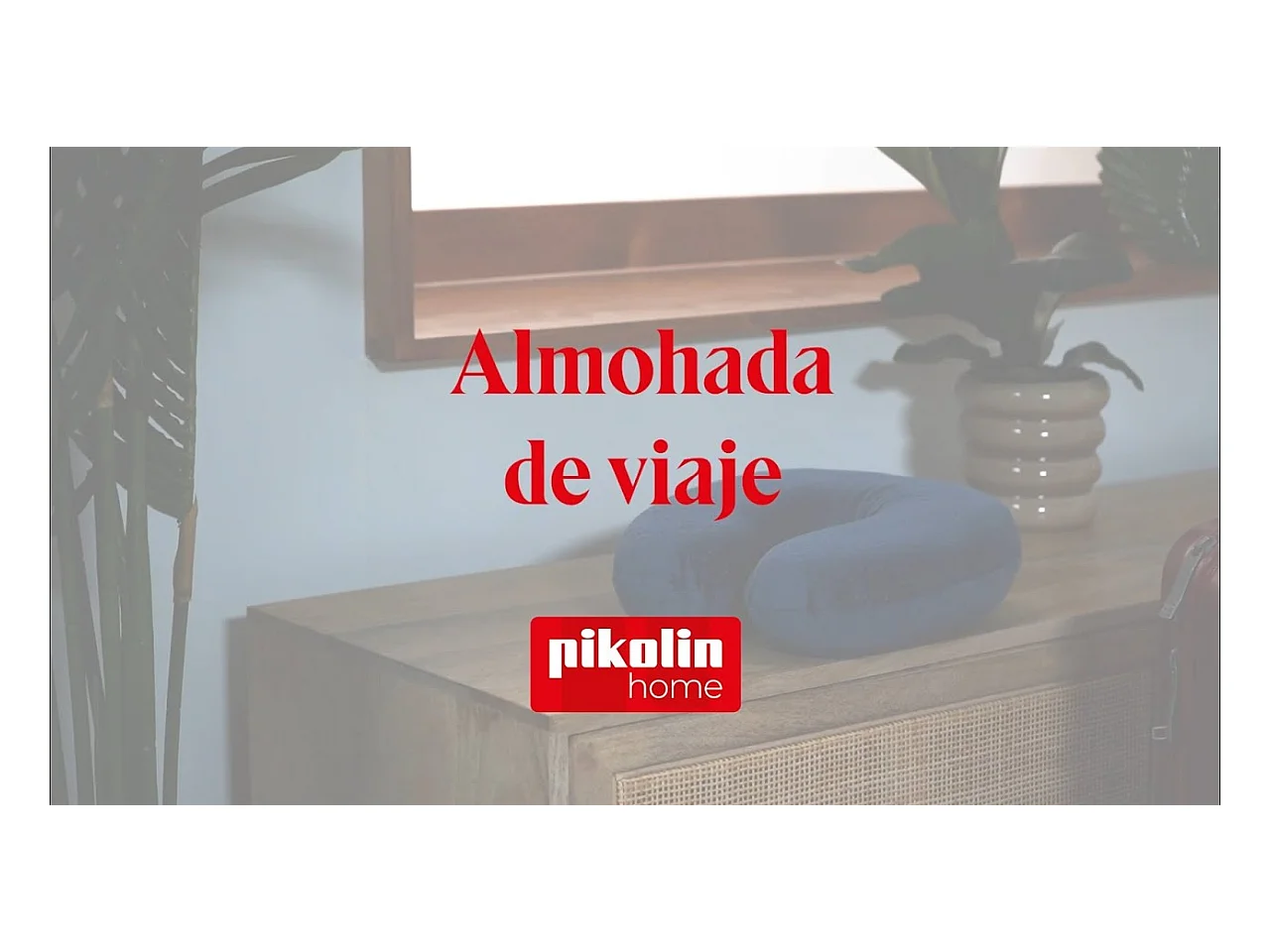 Almohada viscoelástica cervical de viaje 28x28cm
