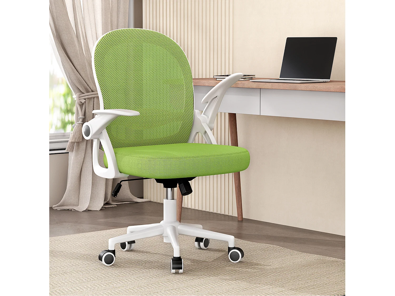 Chaise de Bureau Ergonomique avec Support Lombaire - Vert