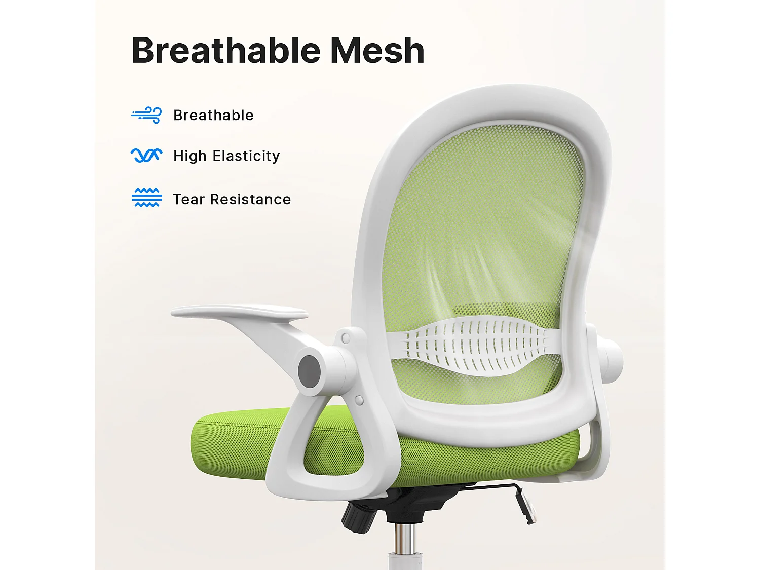 Chaise de Bureau Ergonomique avec Support Lombaire - Vert