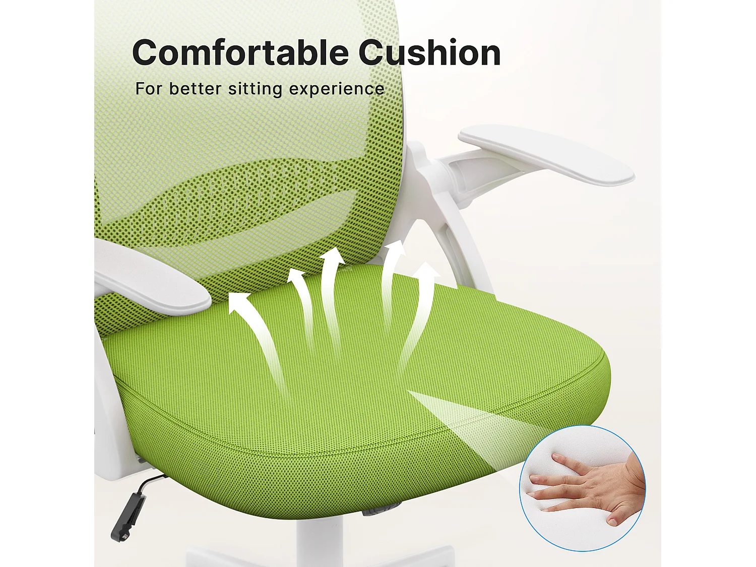 Chaise de Bureau Ergonomique avec Support Lombaire - Vert