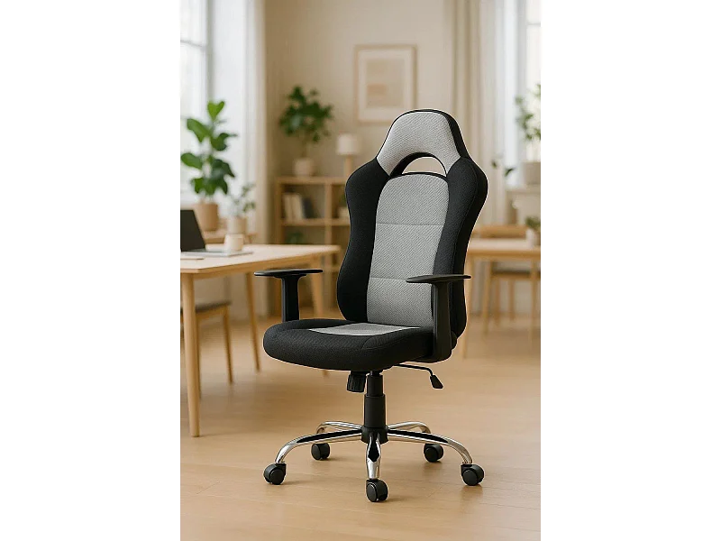 Silla Gaming Laky - Gris - Máxima Ergonomía - Ideal para sesiones de Gaming