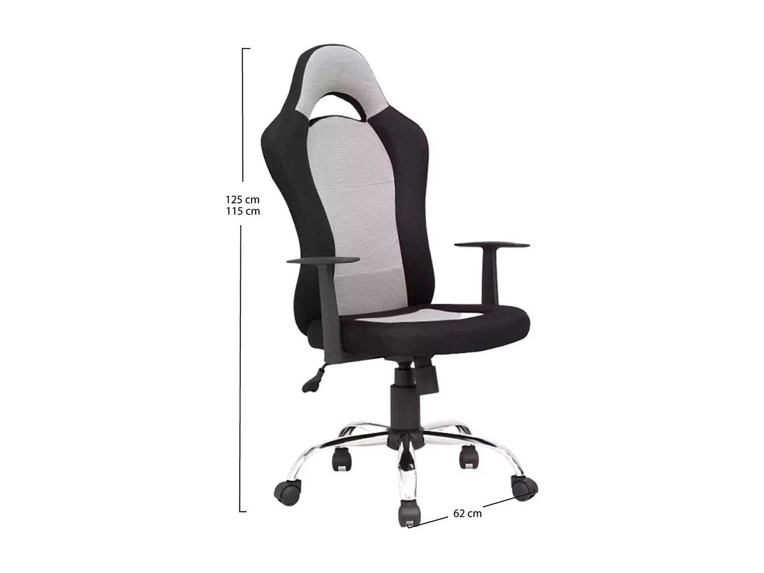 Silla Gaming Laky - Gris - Máxima Ergonomía - Ideal para sesiones de Gaming