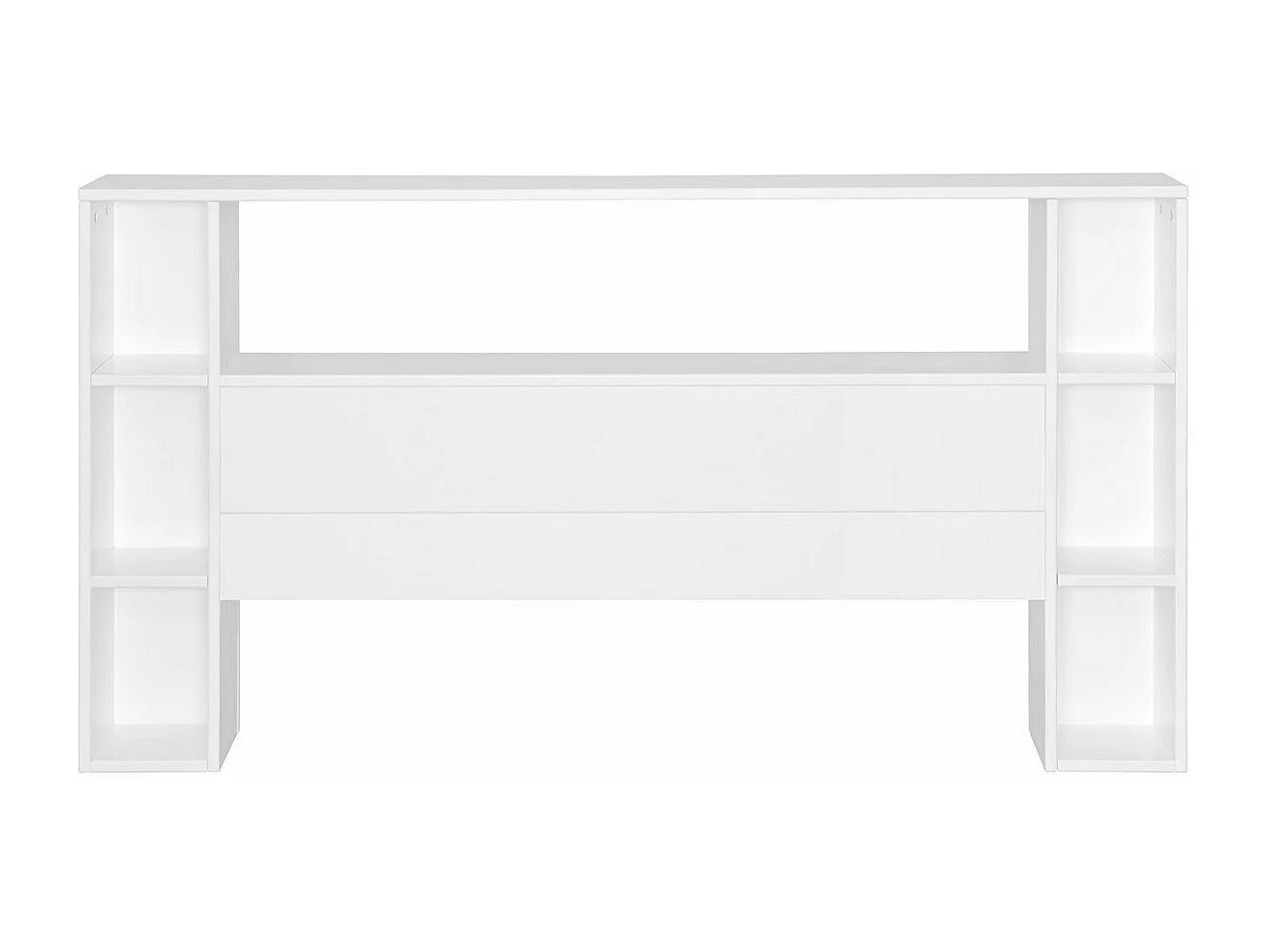 Tête de lit avec rangements 120 cm bois massif blanc LOU