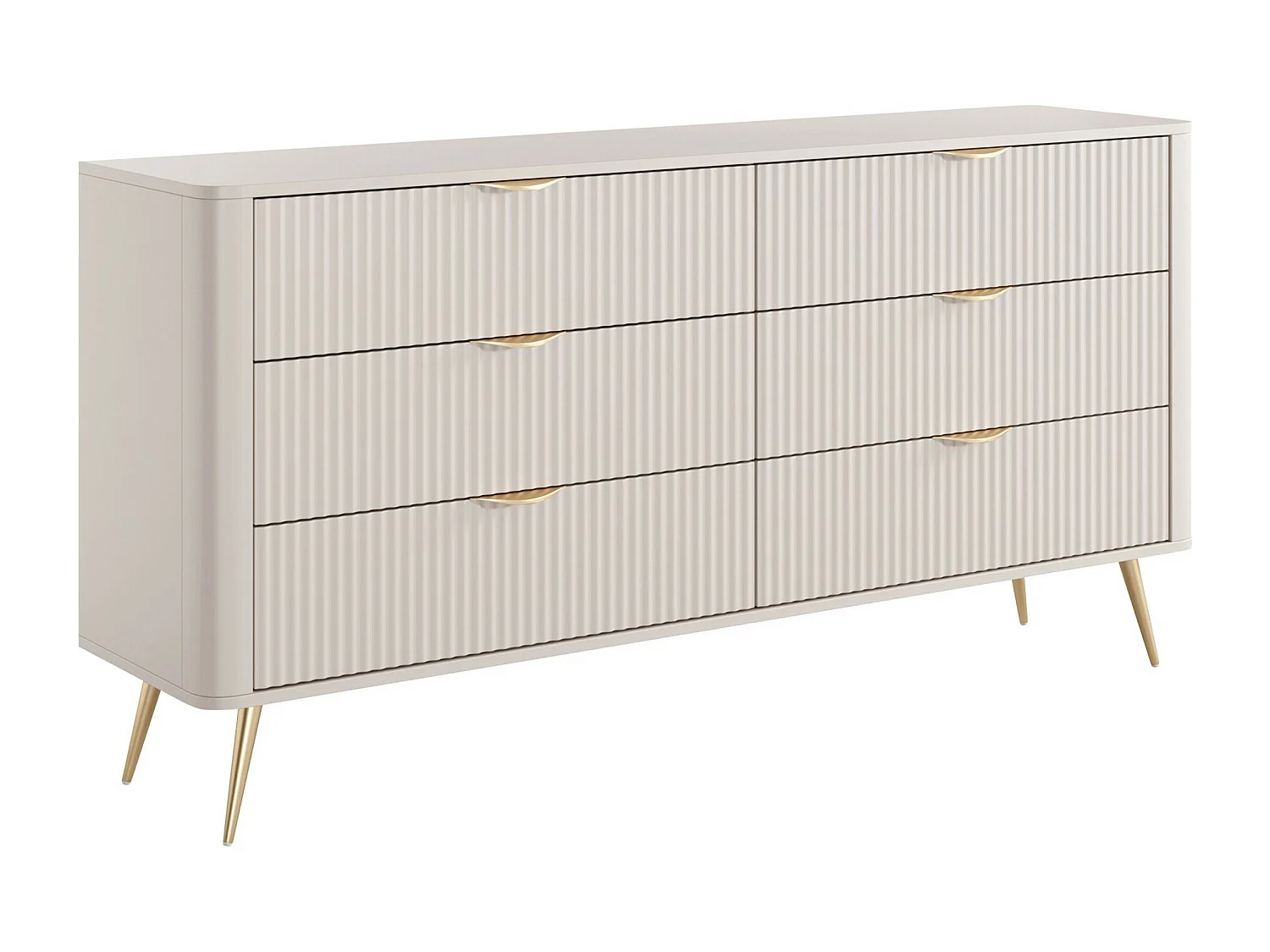 Commode Versoe 102, Beige, Avec tiroirs, 82x164x38cm