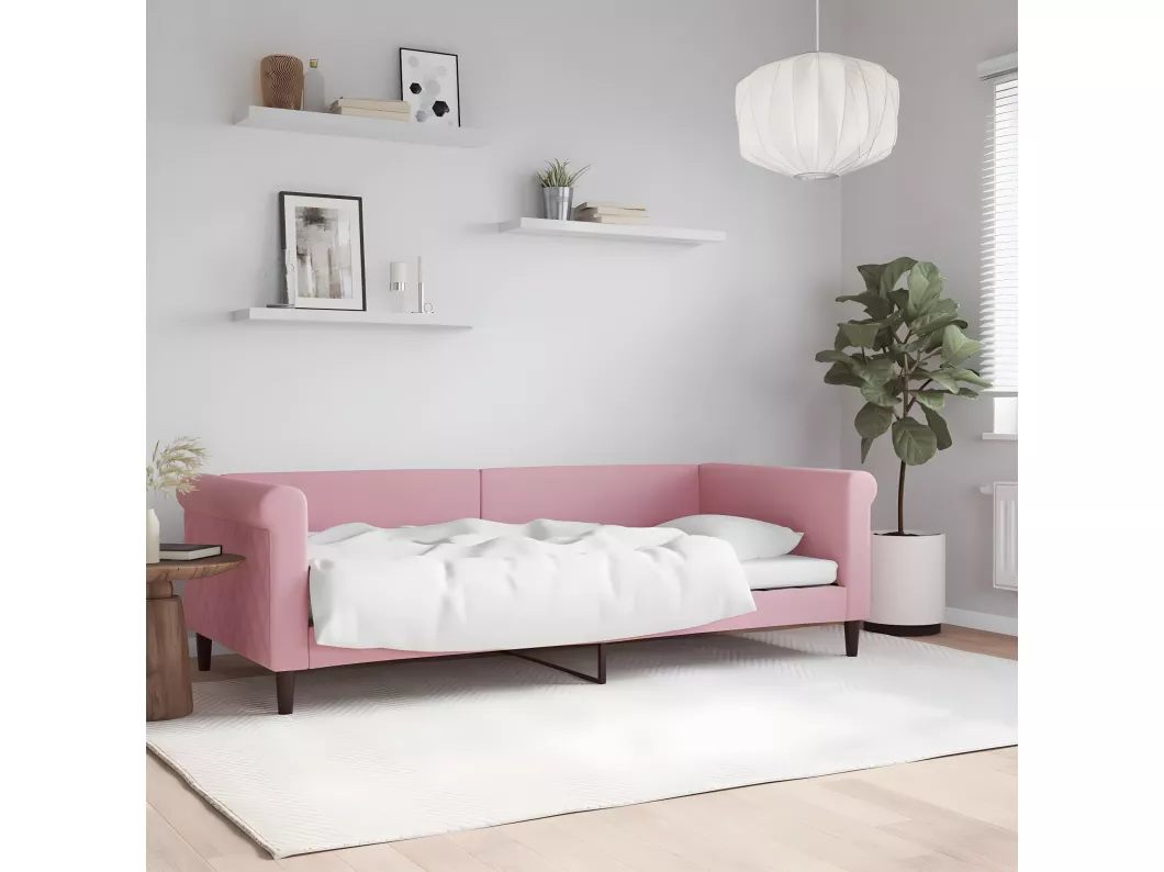 Kauf Unique Tagesbett Rosa 90x200 cm Samt