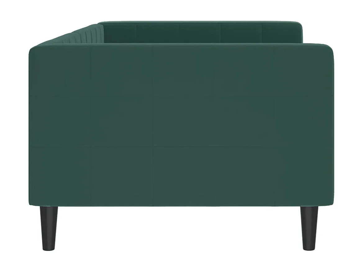 Sofá cama sin colchón terciopelo verde oscuro 90x200cm