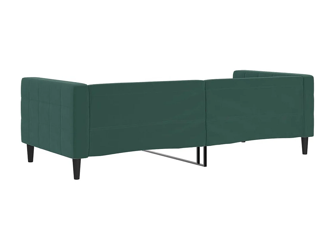 Sofá cama sin colchón terciopelo verde oscuro 90x200cm