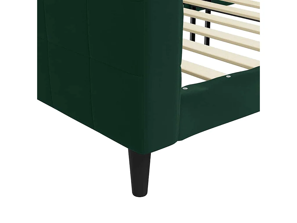 Lit de repos sans matelas vert foncé 90x200 cm velours