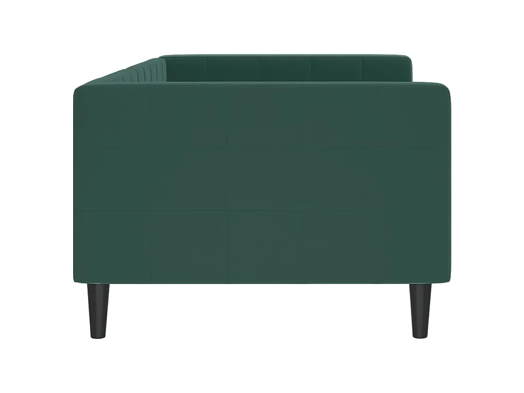 Lit de repos sans matelas vert foncé 90x200 cm velours